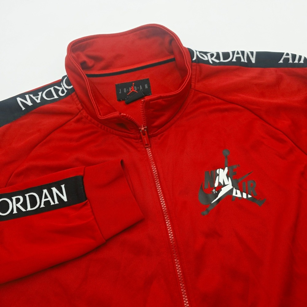 Nike Air Jordan Mens XL Red Full Zip Jumpman Classics Tricot Track Jacket CK2180
